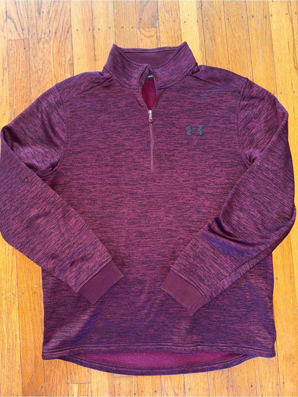 Under Armour Men's Maroon Heathered Half-Zip Pullover